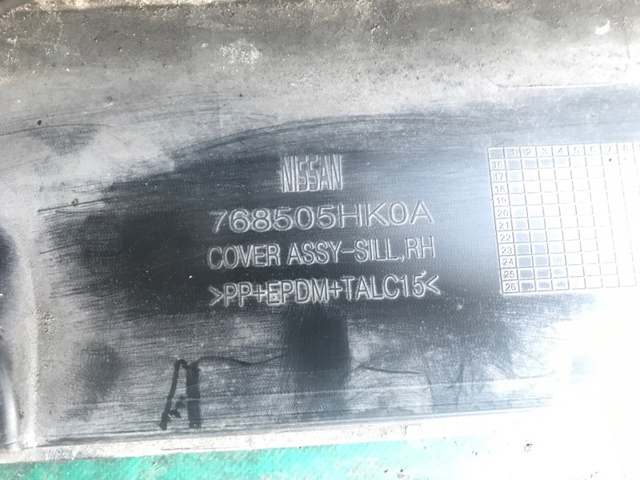 NISSAN 768506FL0A Накладка (молдинг) порога наружная правая в наличии Ровно
