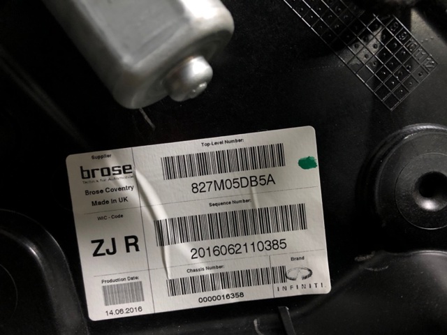 NISSAN 827205DM0A Механизм стеклоподъемника двери задней правой в наличии Сумы