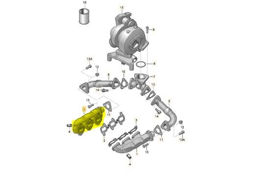 VAG 059253034P Коллектор выпускной правый в наличии Сумы