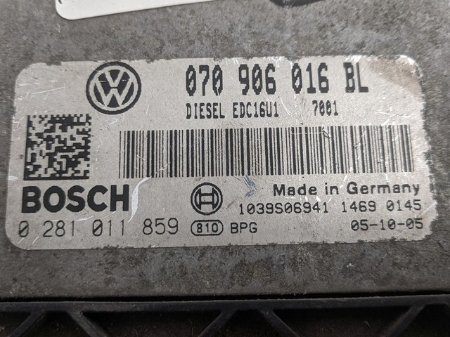 VAG 070906016BL Блок управления двигателем в наличии Николаев
