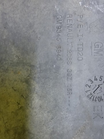 RENAULT 208S39715R Защита днища, топливного бака в наличии Харьков