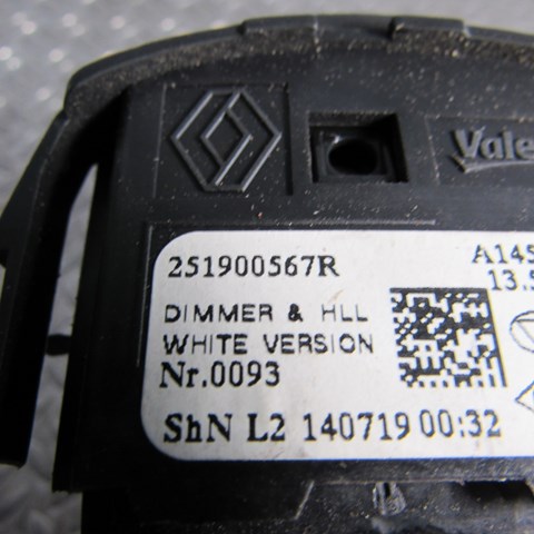 RENAULT 251900567R Кнопка (регулятор) корректора фар в наличии Украина