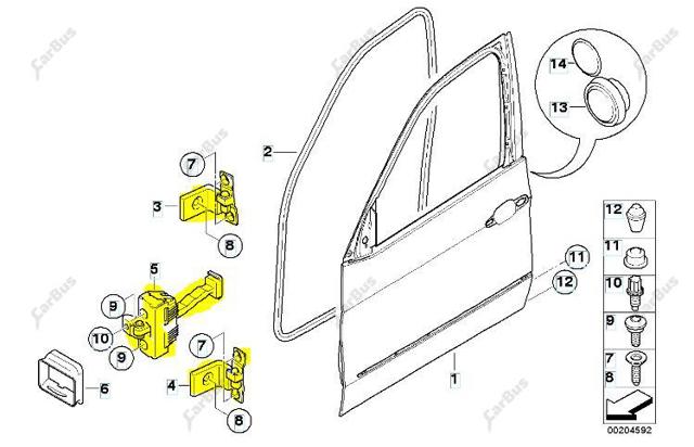 Петля передней двери правая 41517176848 BMW