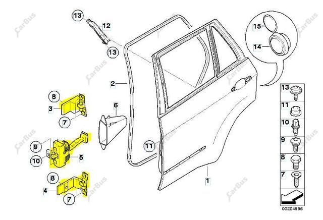 Петля задней двери, правой 41527200244 BMW