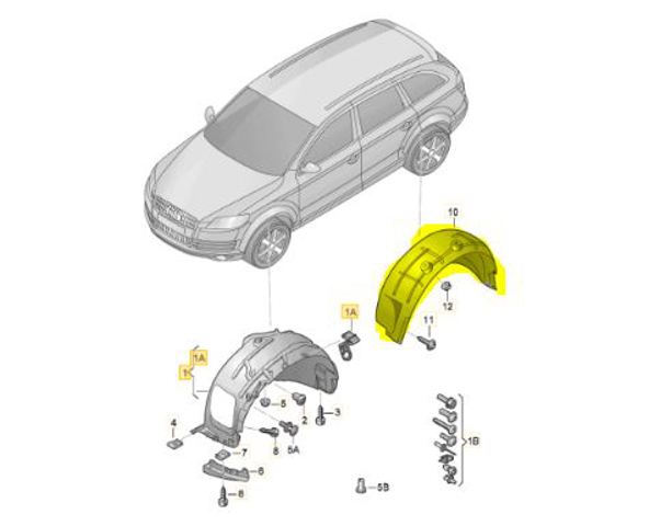 4L0810171C VAG Подкрылок задний левый купить в Житомир