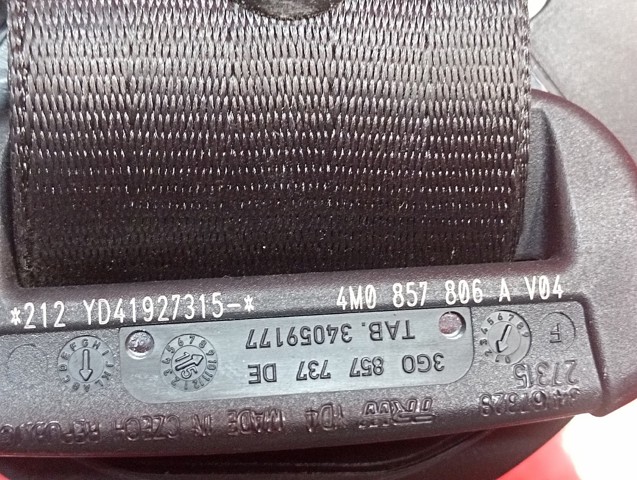 VAG 4M0857806AV04 Ремень безопасности задний правый в наличии Украина