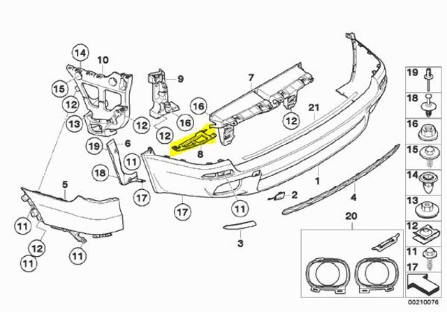 BMW 51127226939 Кронштейн бампера заднего центральный в наличии Тернополь