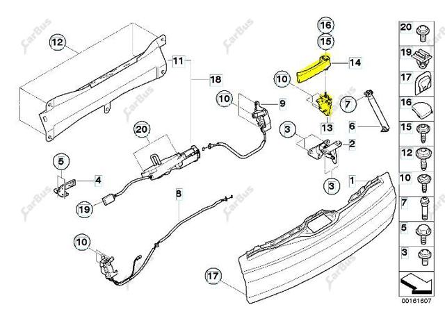 Ручка крышки багажника (двери 3/5-й задней) наружная 51247162149 BMW
