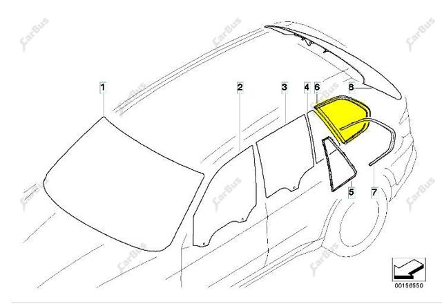 Стекло багажного отсека, правое 51377207874 BMW