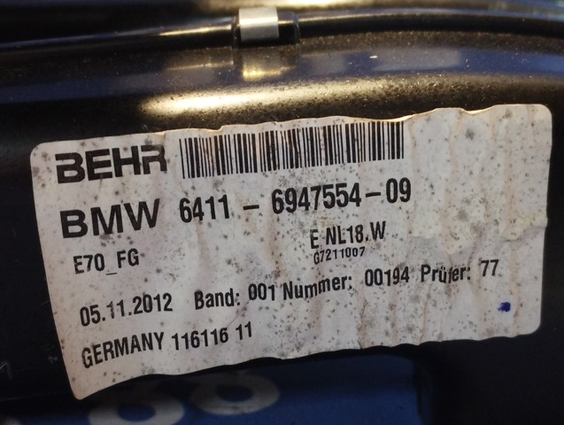 64116977947 BMW Корпус вентилятора печки (отопителя салона), в сборе купить в Кривой Рог