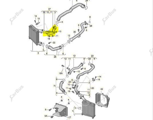 Шланг интеркуллера 7L6145956E VAG