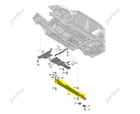 VAG 7P0825202C Защита днища правая в наличии Одесса