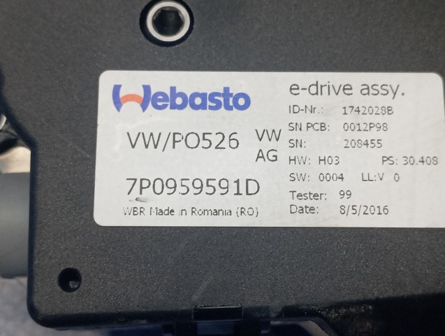 VAG 7P0959591D Мотор привода люка в наличии Кривой Рог