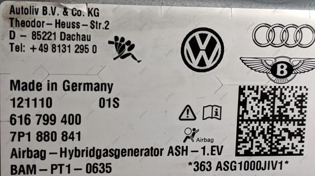 7P1880841 VAG Подушка безопасности (AIRBAG) водительская, защиты коленей купить в Сумы