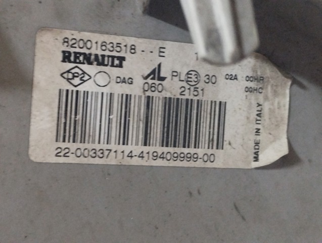 RENAULT 8200163518 Фара правая в наличии Харьков