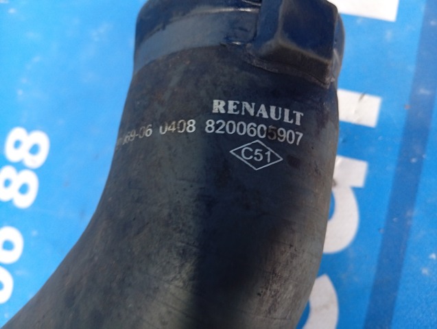RENAULT 8200605907 Патрубок воздушный, выход из турбины/компрессора (наддув) в наличии Днепр