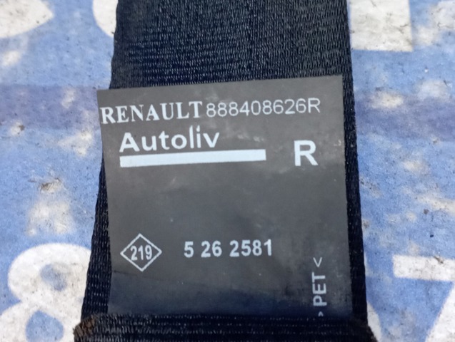 888408626R RENAULT Ремень безопасности задний правый купить в Киев