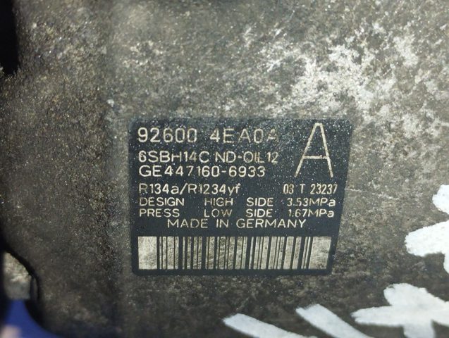 RENAULT 926004EA0A Компрессор кондиционера в наличии Николаев
