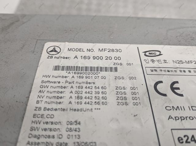 A1699002000 Магнитола (радио AM/FM) купить Павлоград