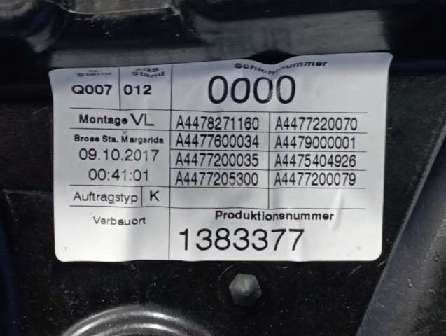 MERCEDES A4477203900 Стеклоподъемник передней левой двери в наличии Тернополь