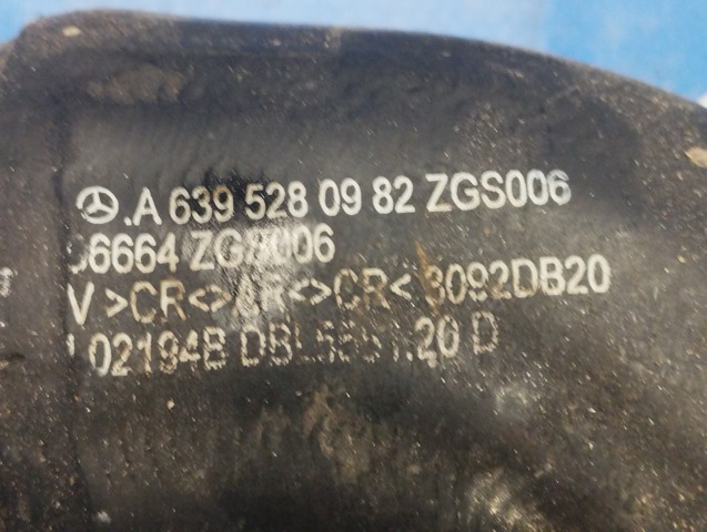 MERCEDES A6395280982 Шланг (патрубок) интеркуллера в наличии Одесса
