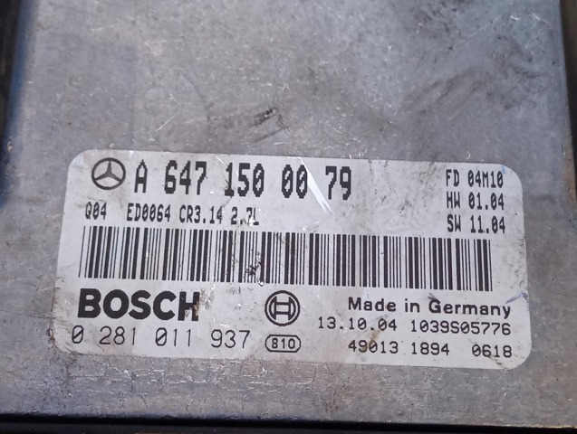 MERCEDES A6471500079 Модуль управления (ЭБУ) двигателем в наличии Запорожье