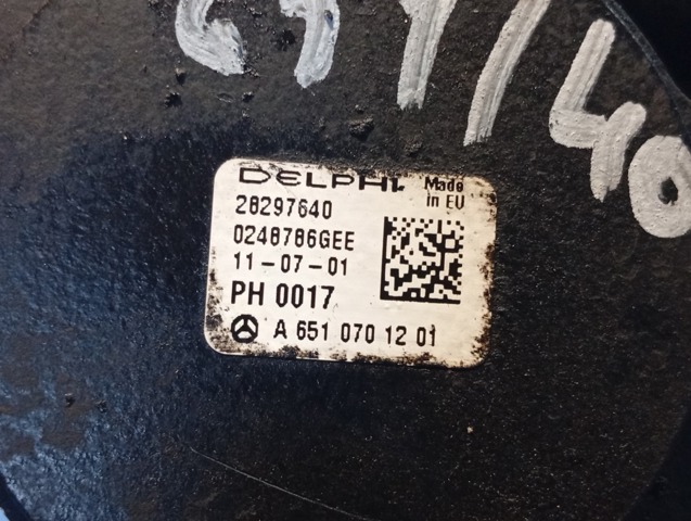 Насос топливный высокого давления A6510701201 MERCEDES