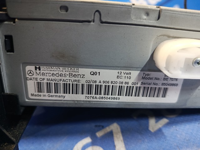 Магнитола (радио AM/FM) A9068200886 MERCEDES