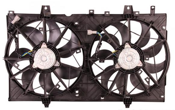 Диффузор радиатора охлаждения в сборе с крыльчаткой 27X123W1 POLCAR