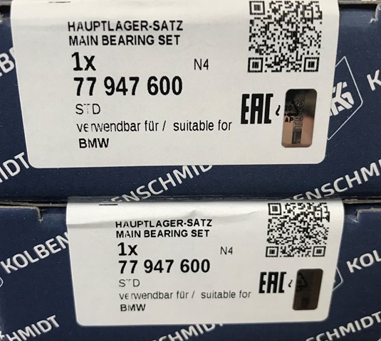 KOLBENSCHMIDT 77947600 Вкладыши коленвала коренные, комплект, стандарт (STD) в наличии Житомир