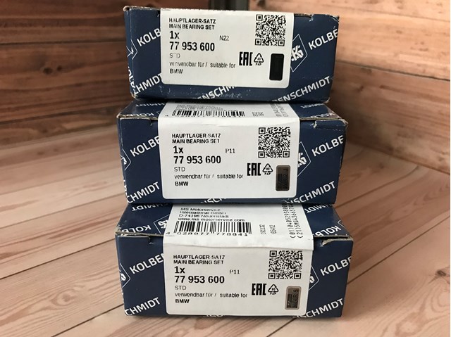 77953600 KOLBENSCHMIDT Вкладыши коленвала коренные, комплект, стандарт (STD) купить в Харьков