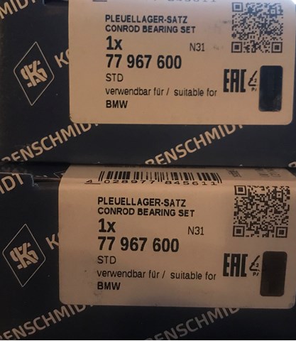 KOLBENSCHMIDT 77967600 Вкладыши коленвала шатунные, комплект, стандарт (STD) в наличии Киев
