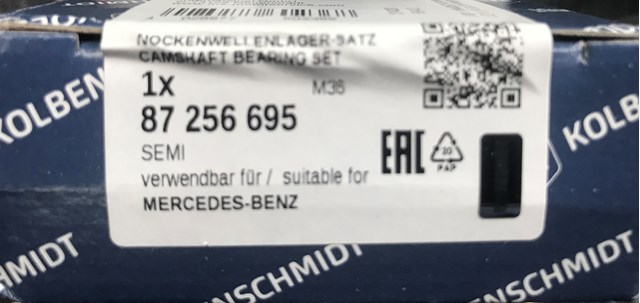 Вкладыш распределительного вала 87256695 KOLBENSCHMIDT