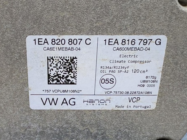 VAG 1EA820807C Компрессор кондиционера в наличии Житомир