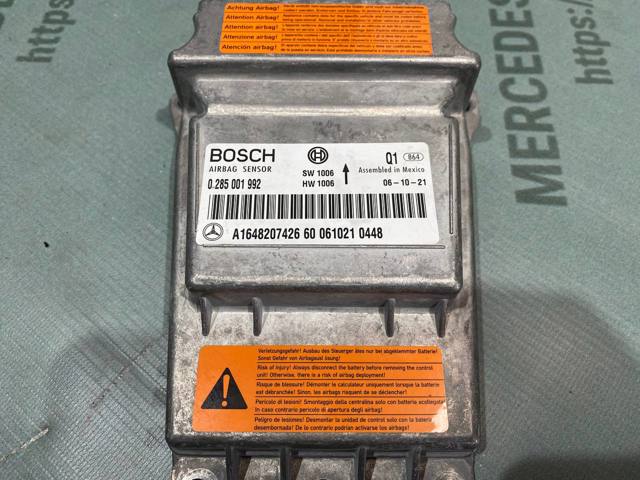 A1648207426 MERCEDES Модуль-процессор управления подушкой безопасности (ЭБУ AIRBAG) купить в Ровно