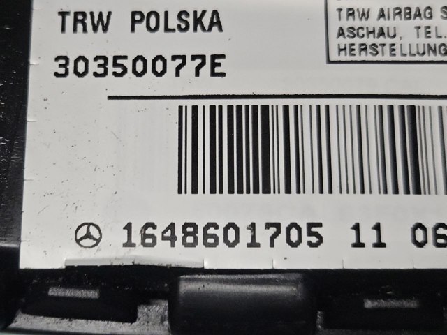 Подушка безопасности AIRBAG спинки сиденья, левого A1648601705 MERCEDES