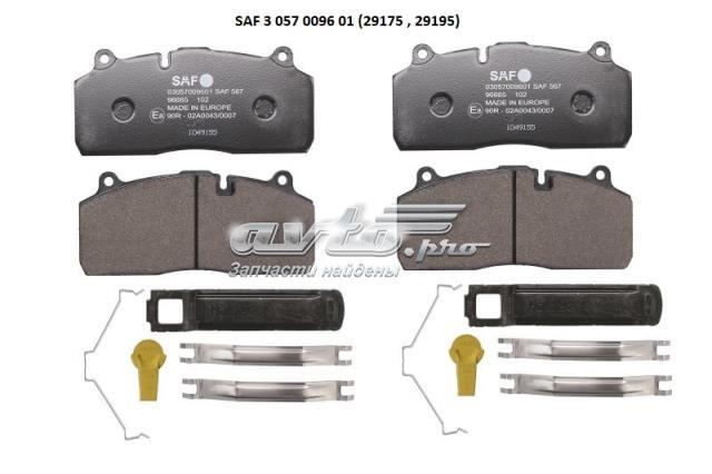 3057009601 SAF Колодки тормозные передние дисковые купить в Киев