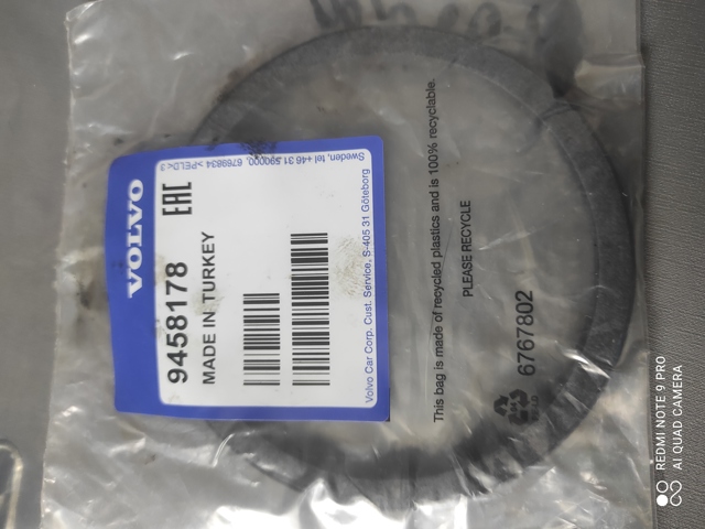 Сальник коленвала коренной 9458178 VOLVO