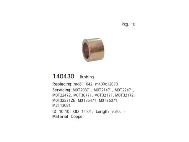 Втулки стартера 140430 CARGO