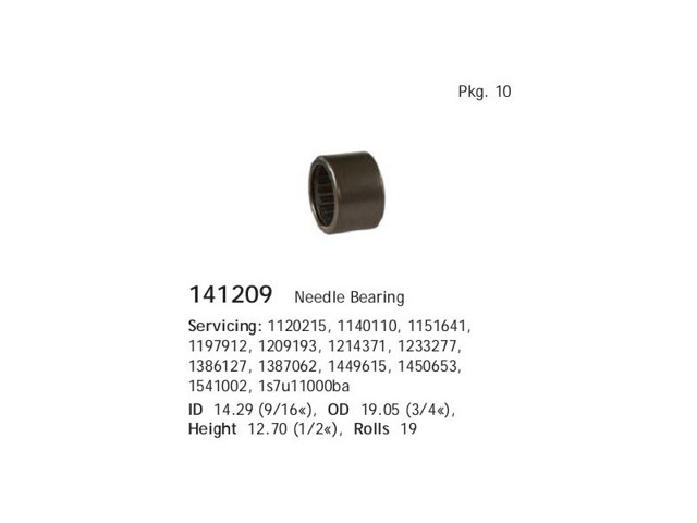 Подшипник для генератора 141209 CARGO