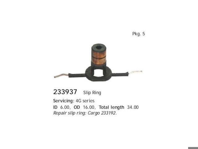 Коллектор ротора генератора 233937 CARGO