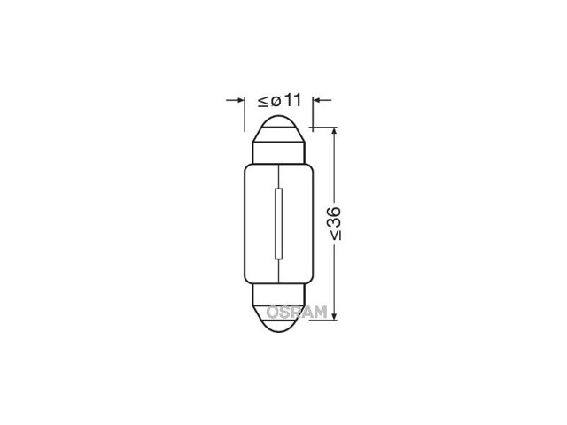 Лампочка плафона освещения салона/кабины 6461 OSRAM
