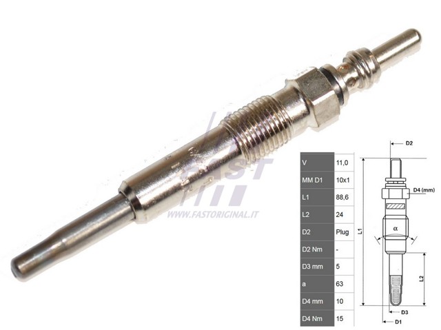 Свечи накала FT82726 FAST