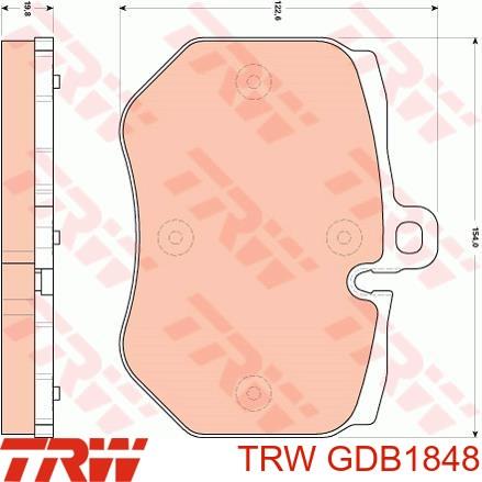 Передние тормозные колодки GDB1848 TRW