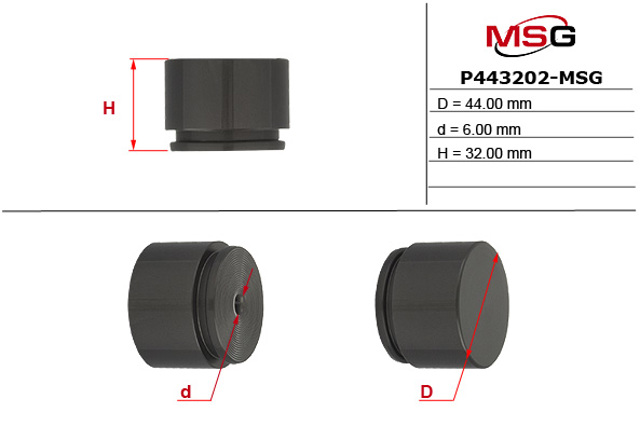 MS GROUP P443202MSG Поршень суппорта тормозного переднего в наличии Ужгород