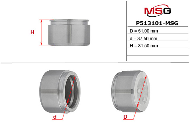 Поршень суппорта тормозного, переднего P513101MSG MS GROUP