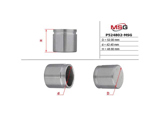 Поршень суппорта тормозного, переднего P524802MSG MS GROUP
