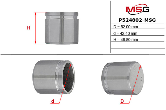 MS GROUP P524802MSG Поршень суппорта тормозного переднего в наличии Днепр