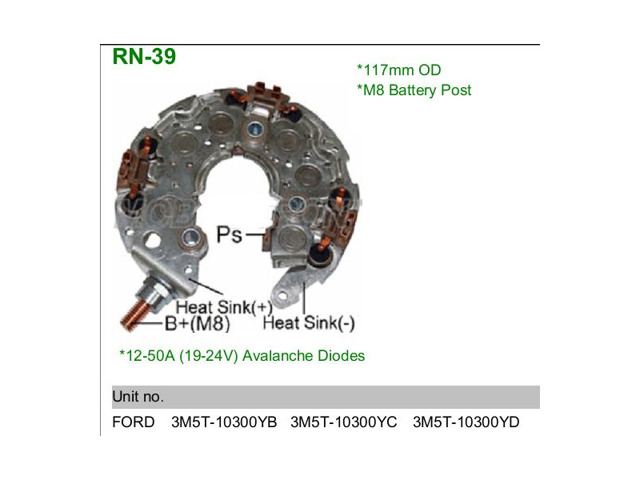 Выпрямитель генератора RN39 MOBILETRON