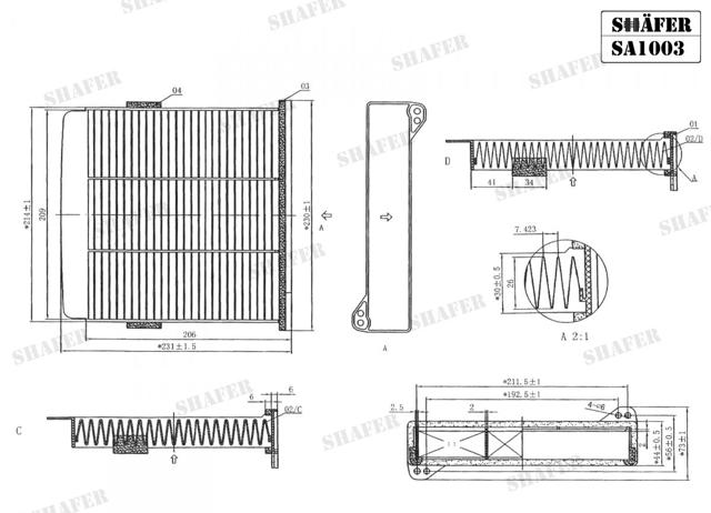 SHAFER SA1003 Фильтр салона в наличии Житомир